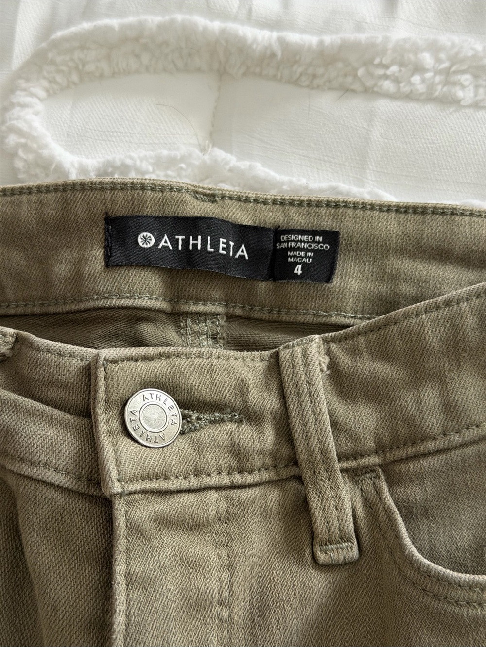 Athleta Olive Green Jeans - Picture 3 of 9